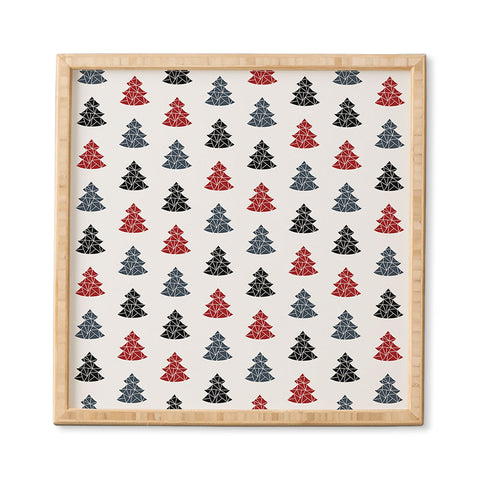 Fimbis Christmas Tree Pattern Framed Wall Art