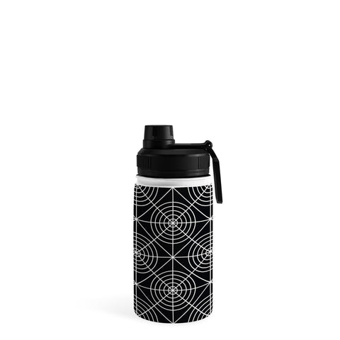 Fimbis Circle Squares Black and White Water Bottle