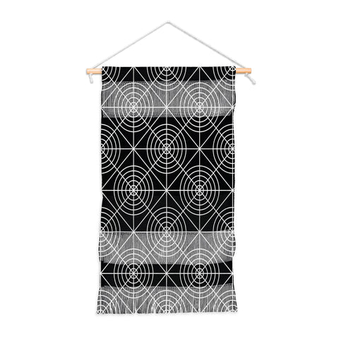 Fimbis Circle Squares Black and White Wall Hanging Portrait
