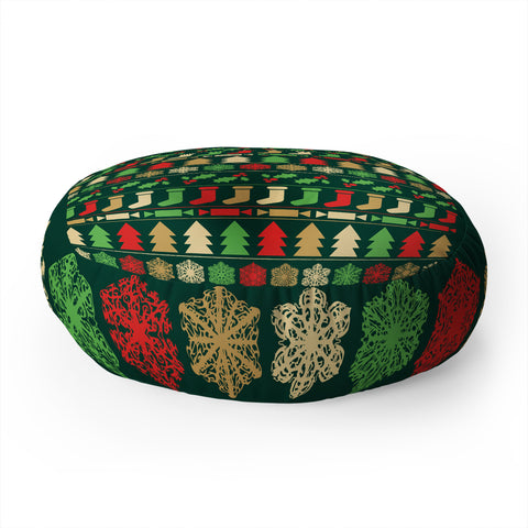 Fimbis Classic Christmas Floor Pillow Round