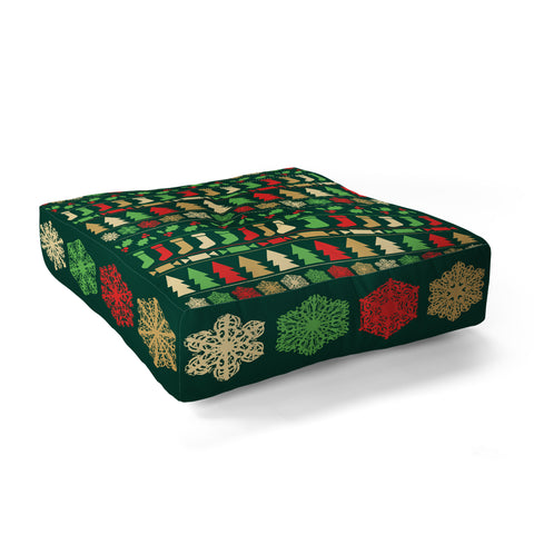 Fimbis Classic Christmas Floor Pillow Square