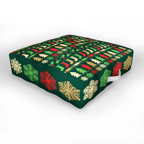 Fimbis Classic Christmas Outdoor Floor Cushion
