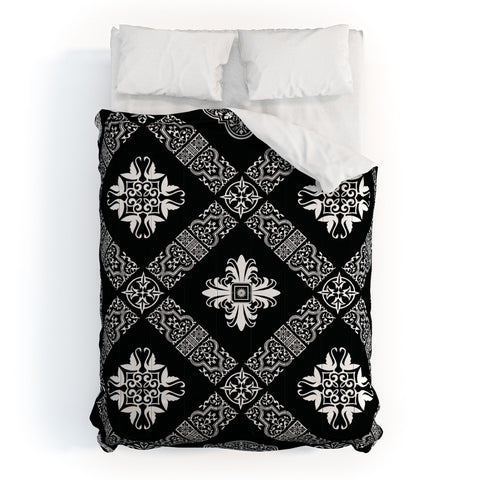 Fimbis Elizabethan Black And White Comforter