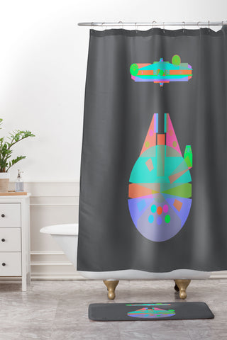 Fimbis Falcon Shower Curtain And Mat