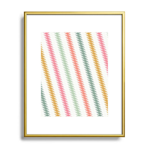 Fimbis Festive Stripes Metal Framed Art Print