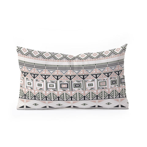 Fimbis Geometric Aztec 1 Oblong Throw Pillow