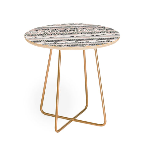 Fimbis Geometric Aztec 1 Round Side Table