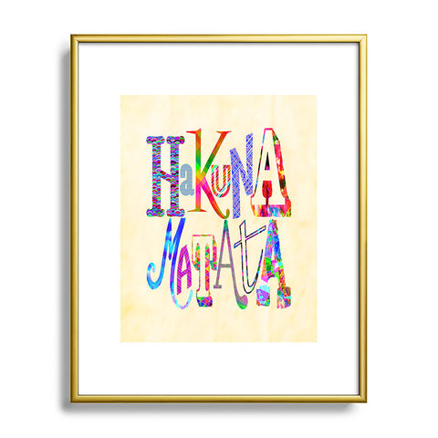 Fimbis Hakuna Matata Metal Framed Art Print