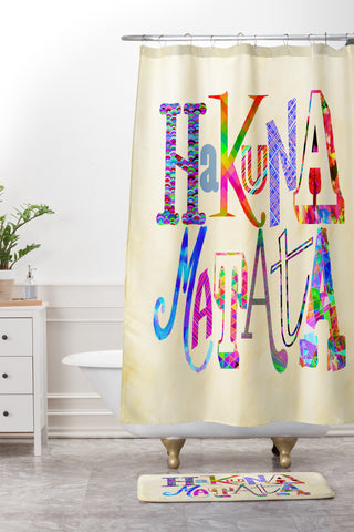 Fimbis Hakuna Matata Shower Curtain And Mat