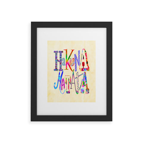 Fimbis Hakuna Matata Framed Art Print
