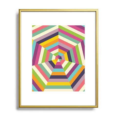 Fimbis Heptagon Quilt Metal Framed Art Print