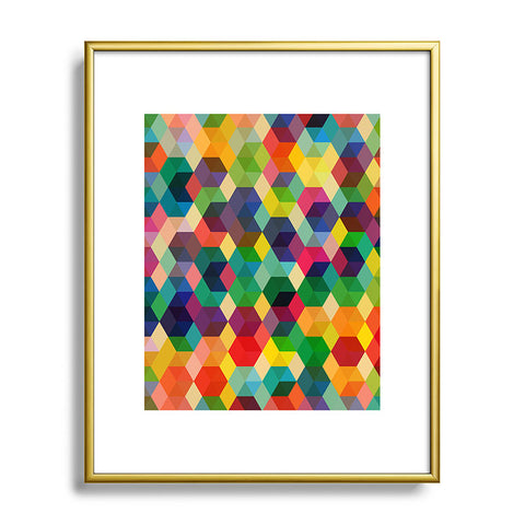 Fimbis Hexagonzo Metal Framed Art Print