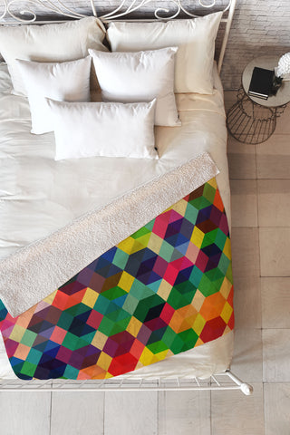 Fimbis Hexagonzo Fleece Throw Blanket