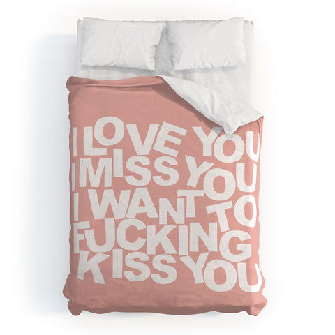 Fimbis I Want To Kiss You Duvet Cover
