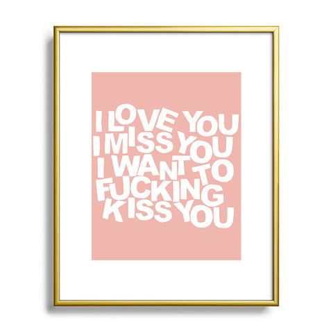 Fimbis I Want To Kiss You Metal Framed Art Print