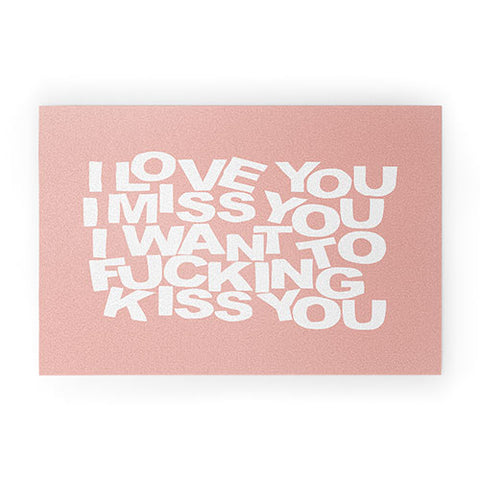 Fimbis I Want To Kiss You Welcome Mat