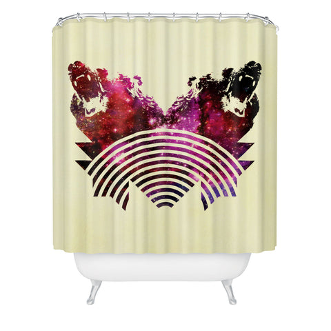 Fimbis Its A Grizzly Space Out There Shower Curtain