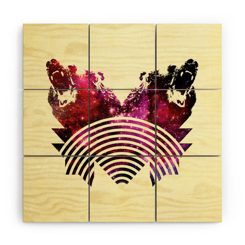 Fimbis Its A Grizzly Space Out There Wood Wall Mural