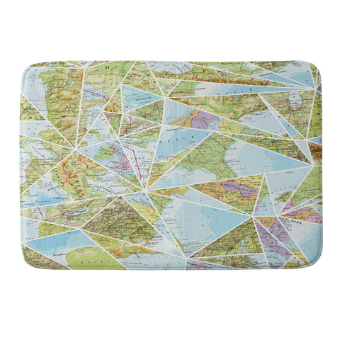 Fimbis Its A Mixed Up World Memory Foam Bath Mat