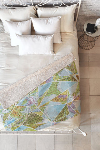 Fimbis Its A Mixed Up World Fleece Throw Blanket