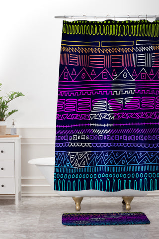 Fimbis Izis Shower Curtain And Mat