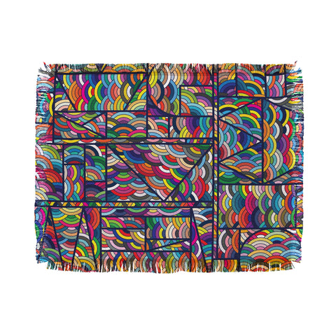 Fimbis Kaku Technicolor Throw Blanket