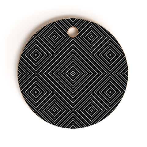 Fimbis Kernoga Black and White 1 Cutting Board Round