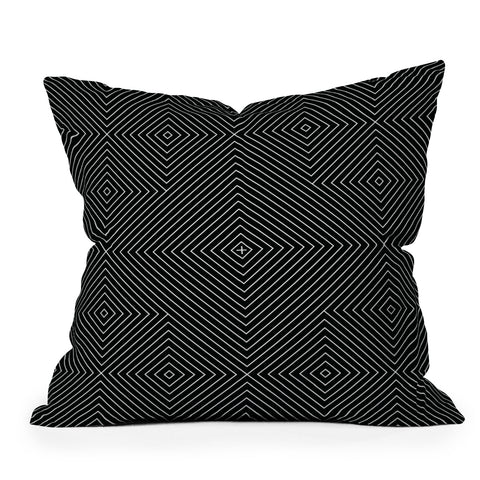 Fimbis Kernoga Black and White 1 Throw Pillow