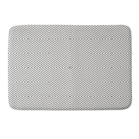 Fimbis Kernoga Black and White 2 Memory Foam Bath Mat