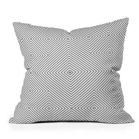 Fimbis Kernoga Black and White 2 Throw Pillow