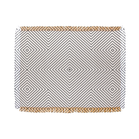 Fimbis Kernoga Black and White 2 Throw Blanket
