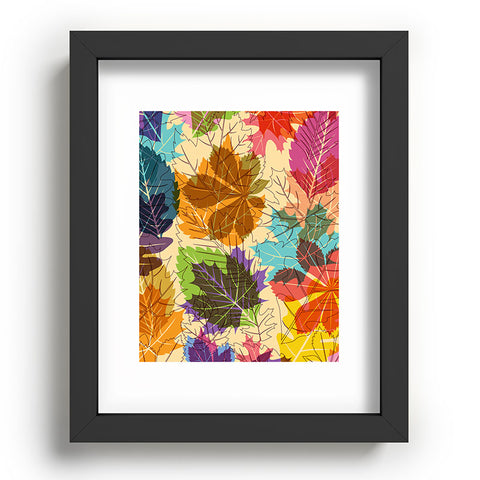 Fimbis Leaves Autumn Recessed Framing Rectangle