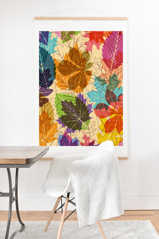 Fimbis Leaves Autumn Art Print And Hanger