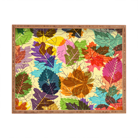 Fimbis Leaves Autumn Rectangular Tray