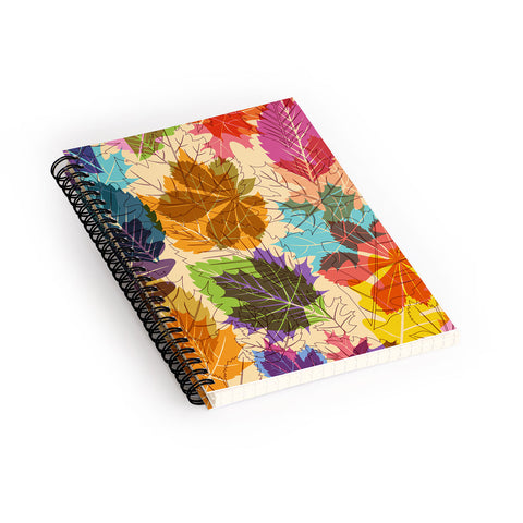 Fimbis Leaves Autumn Spiral Notebook