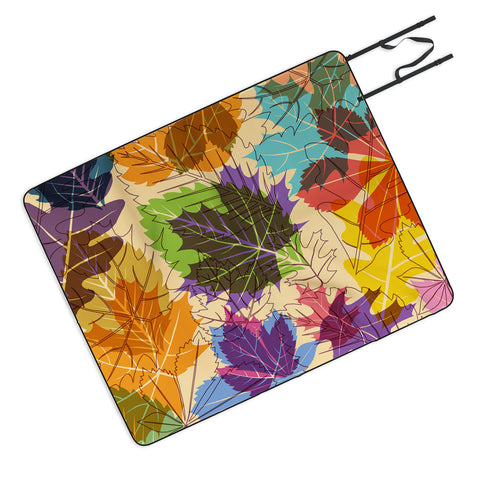 Fimbis Leaves Autumn Picnic Blanket