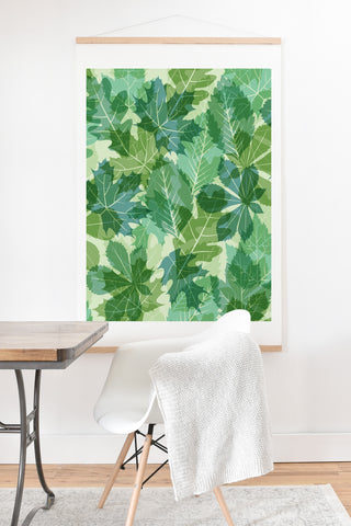 Fimbis Leaves Green Art Print And Hanger
