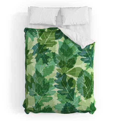 Fimbis Leaves Green Comforter