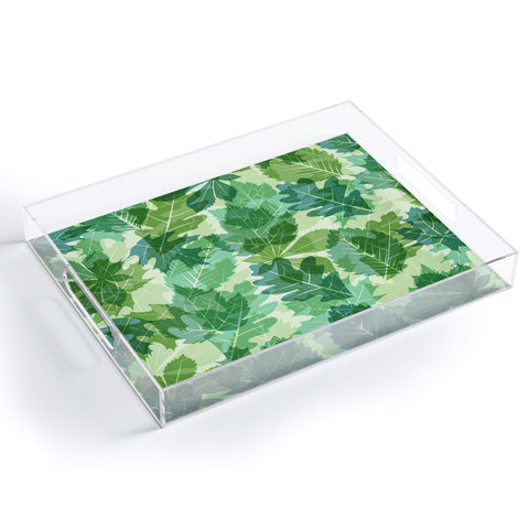 Fimbis Leaves Green Acrylic Tray