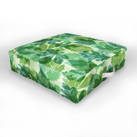 Fimbis Leaves Green Outdoor Floor Cushion