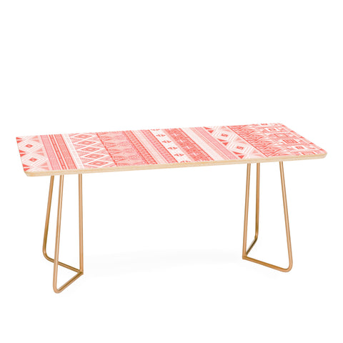 Fimbis Living Coral Aztec Coffee Table