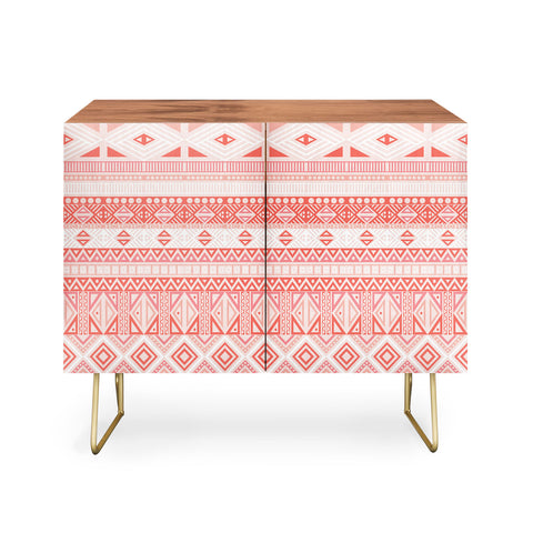 Fimbis Living Coral Aztec Credenza