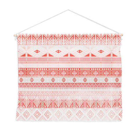 Fimbis Living Coral Aztec Wall Hanging Landscape