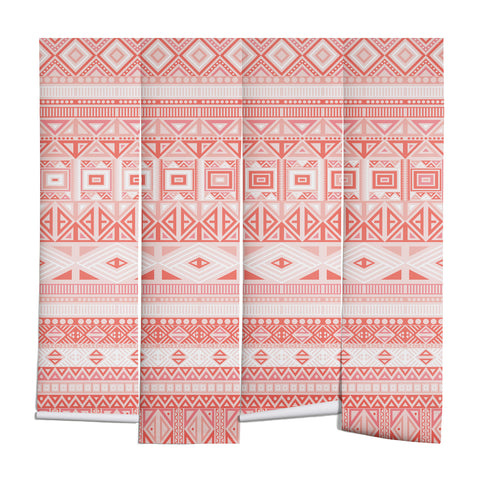 Fimbis Living Coral Aztec Wall Mural