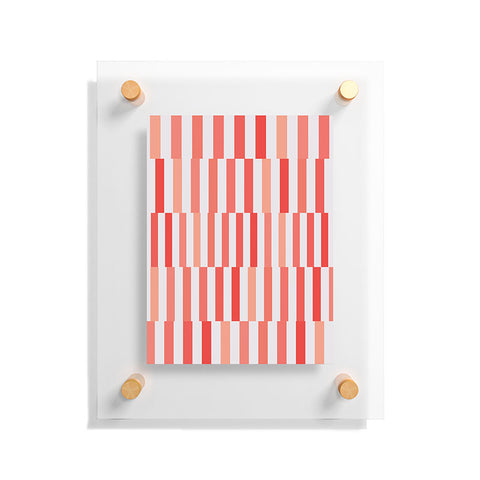 Fimbis Living Coral Stripes Floating Acrylic Print
