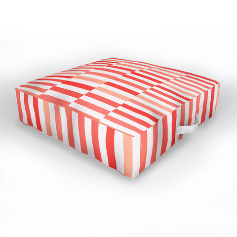 Fimbis Living Coral Stripes Outdoor Floor Cushion