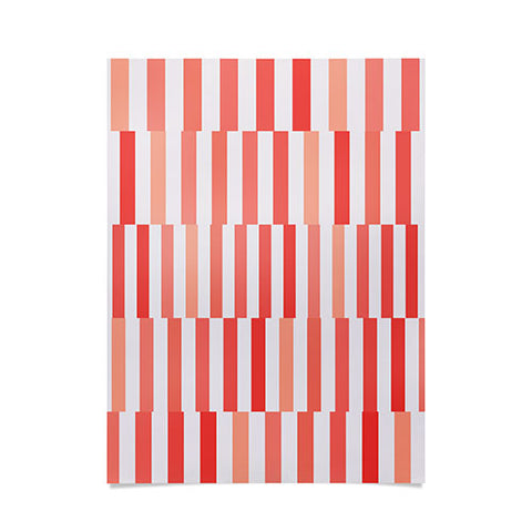 Fimbis Living Coral Stripes Poster