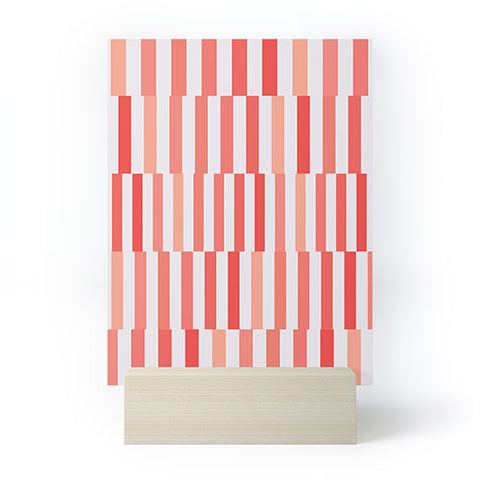 Fimbis Living Coral Stripes Mini Art Print