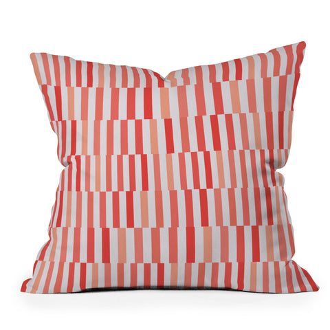 Fimbis Living Coral Stripes Throw Pillow