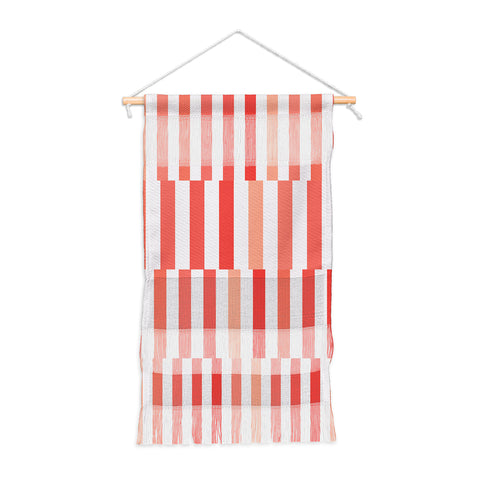 Fimbis Living Coral Stripes Wall Hanging Portrait